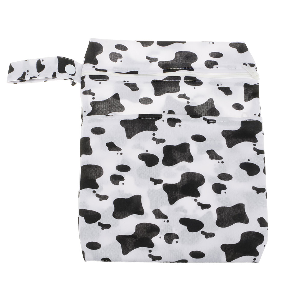 1 Pcs Diaper storage bag diaper bag washable baby 19.5*23.5 cm zipper deodorant practical: Black