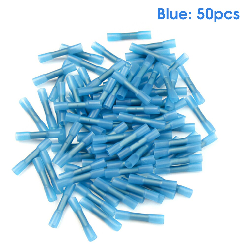 Stootverbinder Soldeertin Krimpkous 1,5-2,5 mm Blauw | 100 stuks Stootverbinder Soldeertin Krimpkous 1,5-2,5 mm Blauw | 100 stuks