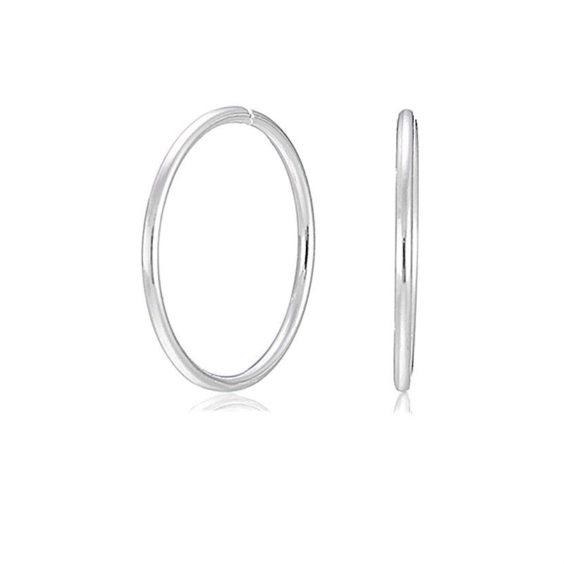 20 Stks/doos 925 Zilveren Eenvoudige Nose Ring Hoop Neus Stud Neus Hoepel Dunne Neus Piercings Hoops Neus Ringen Set