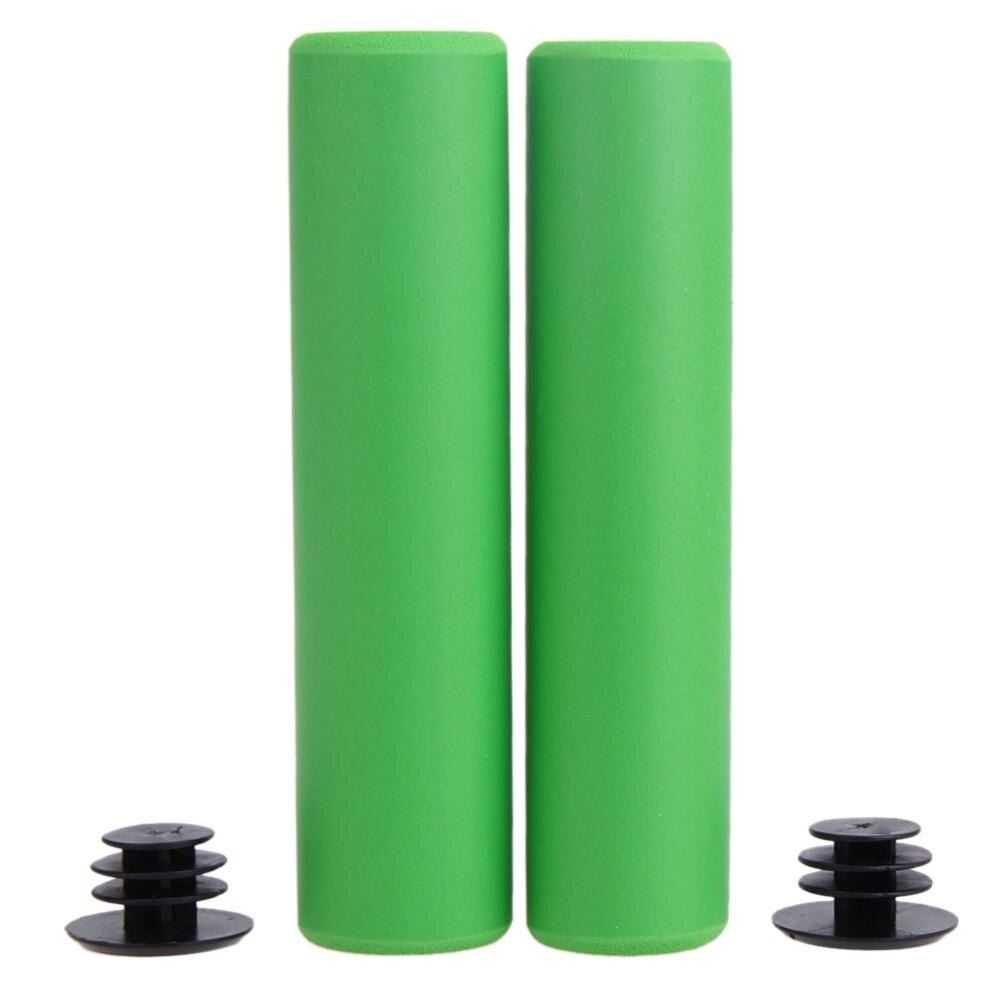 Anti-Skid Rubber Bicycle Grips Cover Silicone Handlebar Soft Ultralight Grips Anti-Skid Shock-Absorbing Bicycle Bike Part: green
