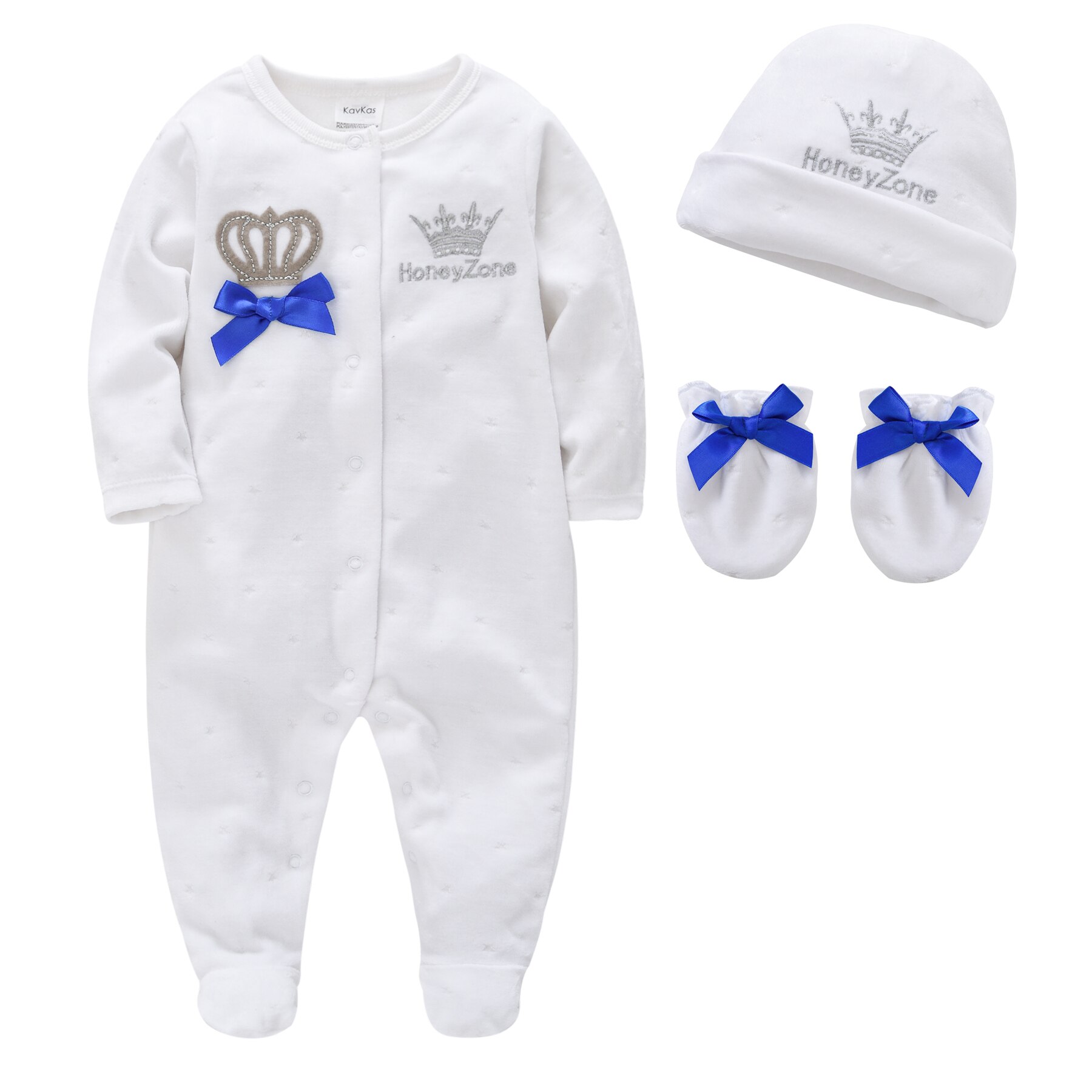 Winter Fluwelen Baby Meisje Jongen Pijamas Bebe Fille Met Hoeden Handschoenen Katoen Ademend Zachte Ropa Bebe Pasgeboren Sleepers Baby Pjiamas