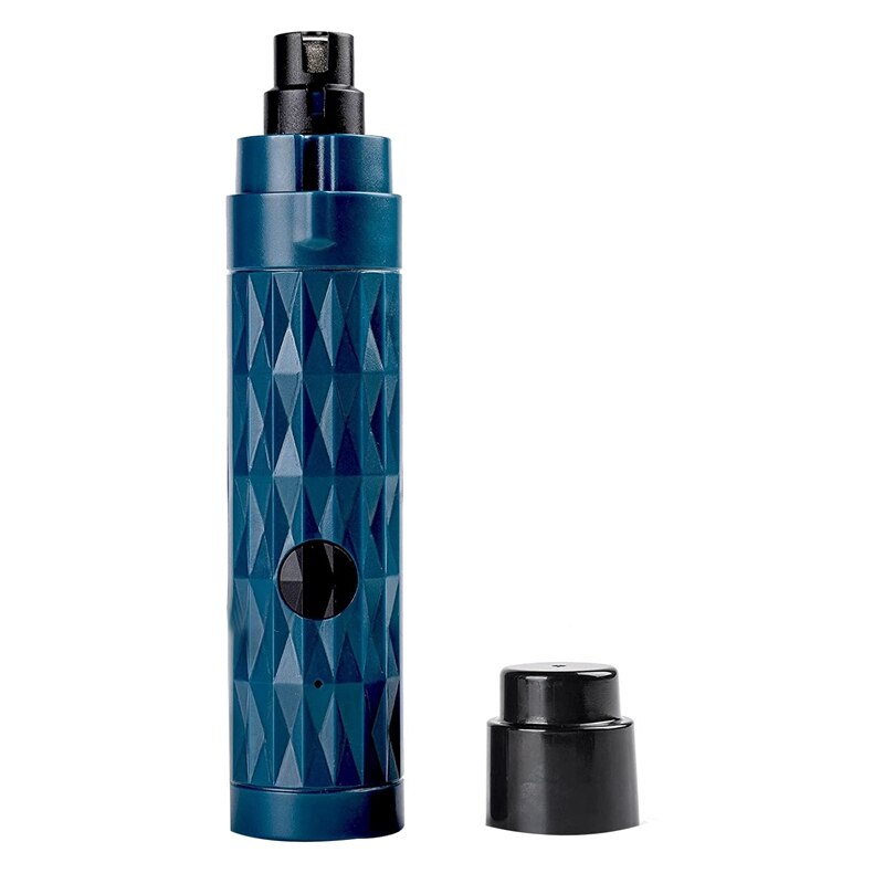 Amoladora de uñas eléctrica para perros, cortadora de uñas con luz LED, recargable, automática, para gatos: Azul
