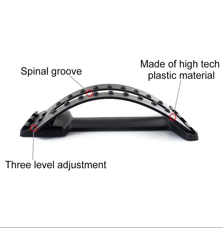Lumbar Relief black stretcherm magnetic Back Massage Muscle Stretcher Posture Corrector Relax Stretcher Spine Pain Relief