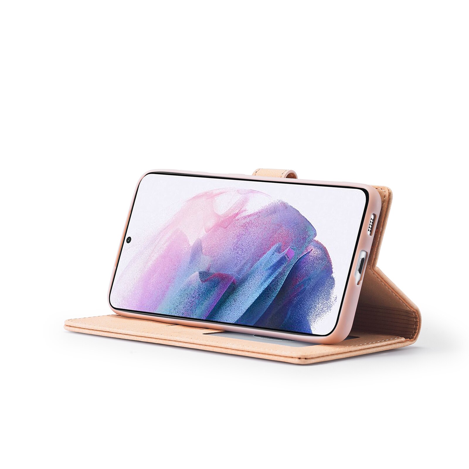 Capa de couro de luxo para samsung galaxy, para s21 ultra, s21 plus, carteira, capa dobrável, s21