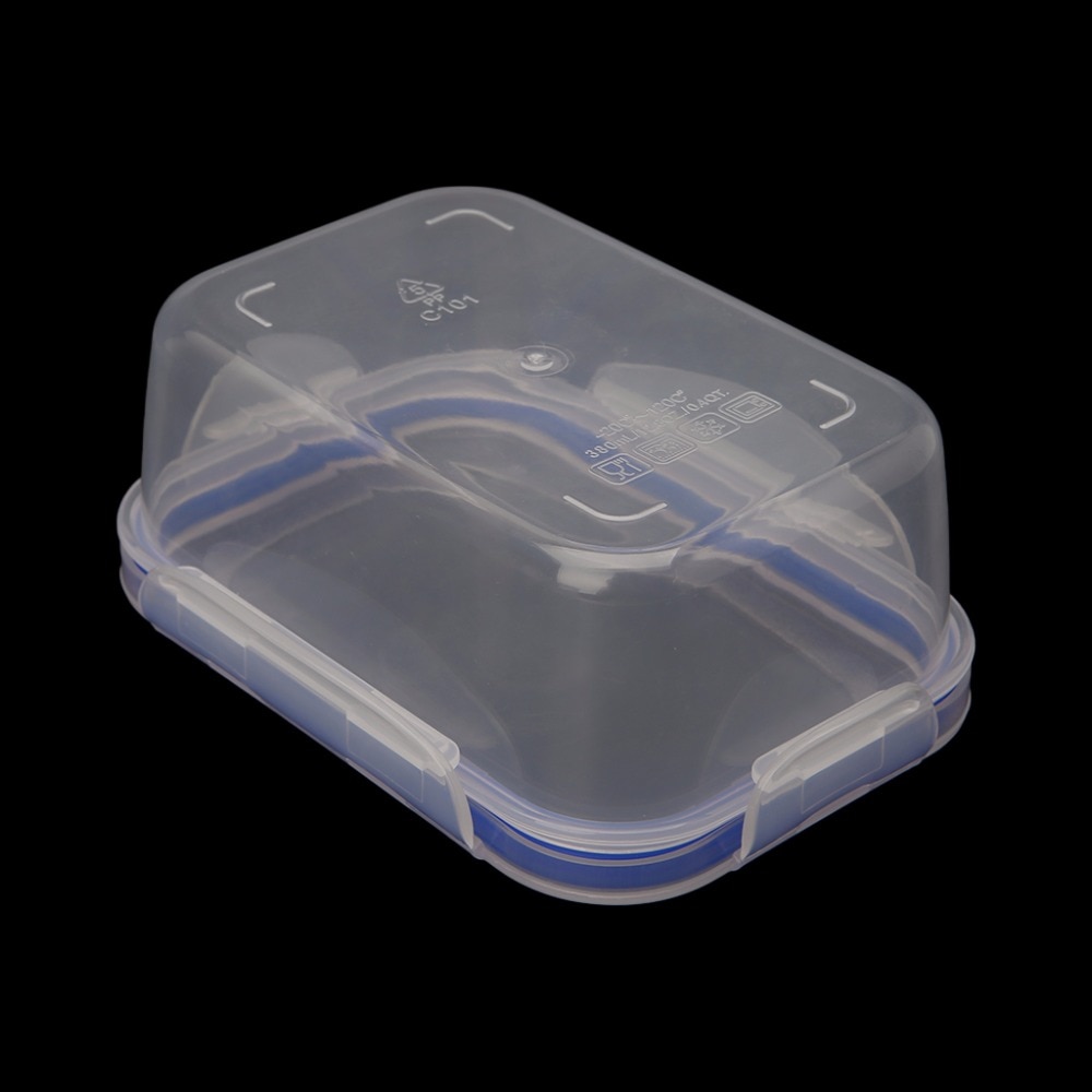 1 PC 380/650/1100ml Plastic Rectangle Kitchen Storage Box Fruit Food Storage Container Lunch Box Airtight Seal With Lid C42