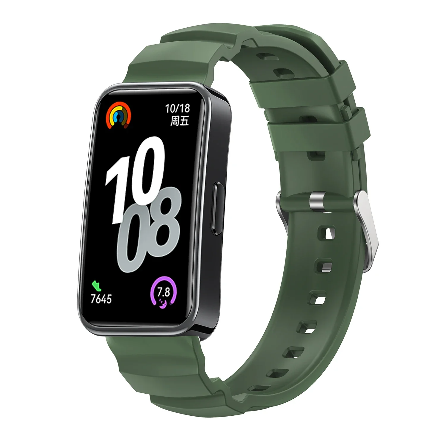 Bracelet pour Huawei Band 8 9 10 bracelet accessoires SmartWatch remplacement bracelet de montre bracelet en Silicone correa bracelet Huawei Band 8: MAUVE FUMEUX