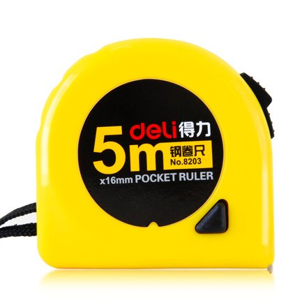 Deli Mainpoint 5 Size Stainless Retractable Steel Tape Measures Ruler Flexible Tape Measure Meter Inch Centimeter: 5M