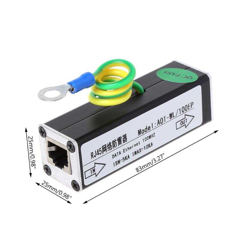 Netwerk  rj45 bewakingsapparatuur camera bliksembeveiliging overspanningsbeveiliging beschermingsapparaat bliksemafleider