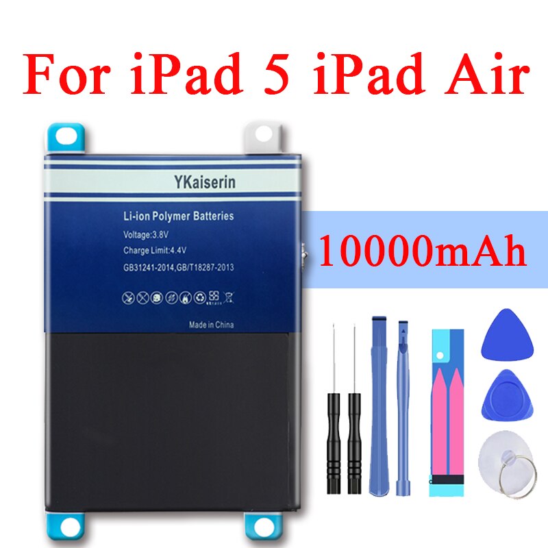 Tablet Batterij Voor Ipad 5 Air 10000 Mah Vervangende Batteria Voor Ipad 5 Air A1484 A1474 1475 Met gratis Tools + Track