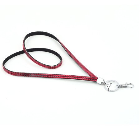 Unisex rhinestone crystal bling anpassad halsband & id-märke mobiltelefon nyckelhållare ring för avslappnad sport: Röd