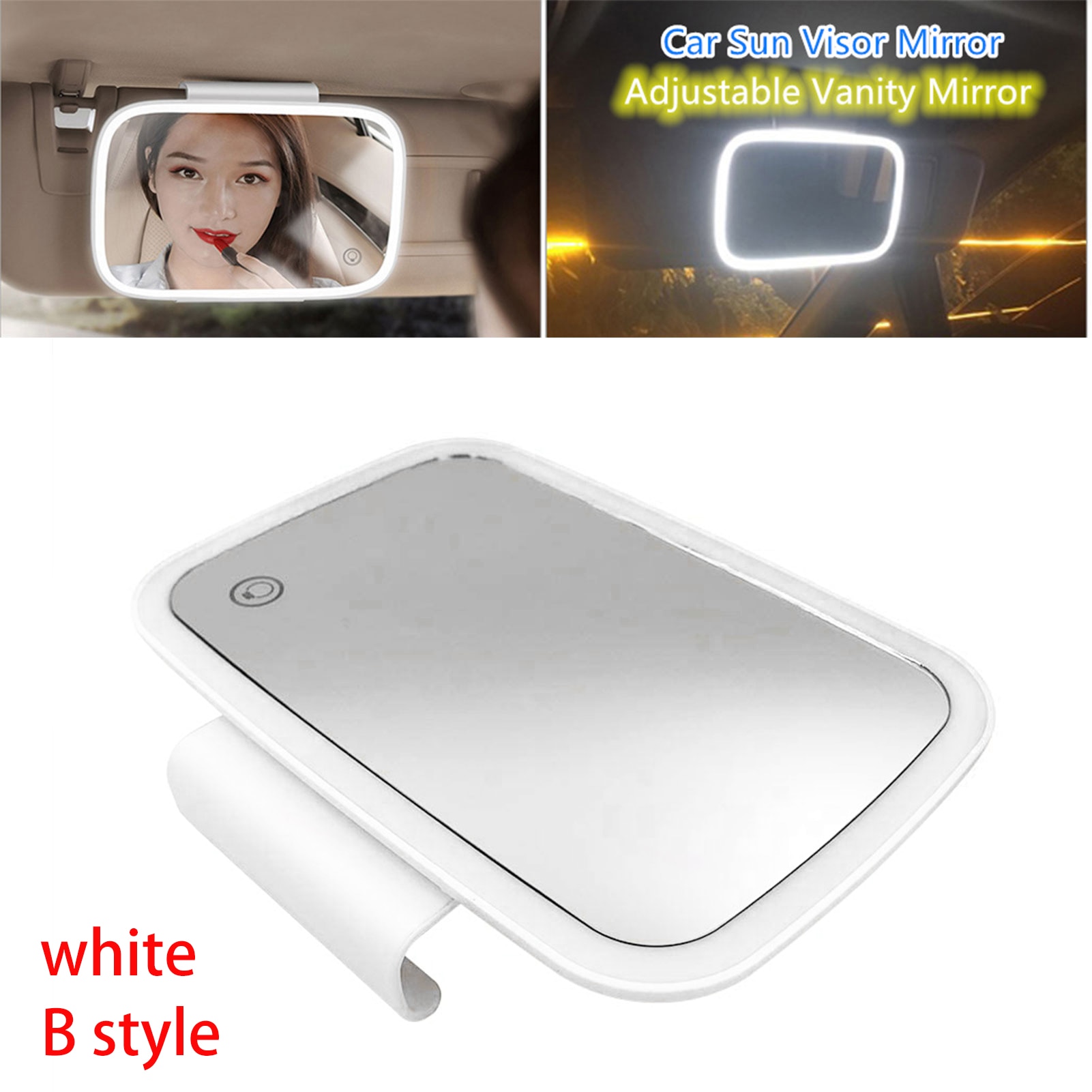 Car Makeup Mirror Auto Sun Visor Mirror Large Car Makeup Sun-shading Mirror Car Cosmetic Mirror Vanity Mirror Auto Supplies
