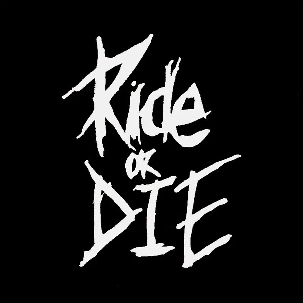 Autocollant réfléchissant pour vélo Ride Or Die, 1 pièce, autocollants pour cadre de moto, Tube supérieur, accessoires décoratifs pour vélo: WHITE