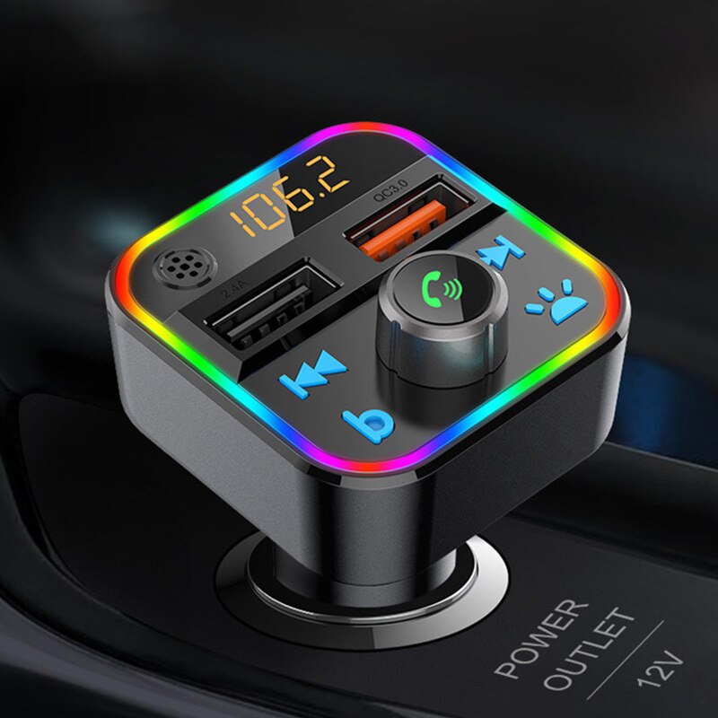 Cden Auto Mp3 Speler Bluetooth 5.0 Ontvanger Fm-zender Dual Usb 20W Autolader QC3.0 Snelle Lading U Disk muziekspeler
