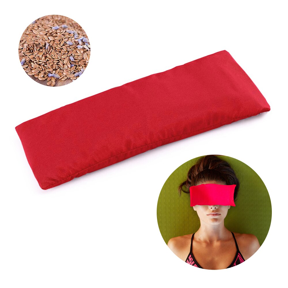 Yoga Eye Pillow Dark Circle Silky Eye Pillow Lavender + Flax Seed Filled Perfect For Yoga Natural Sleep Aid Anxiety Relief: Red
