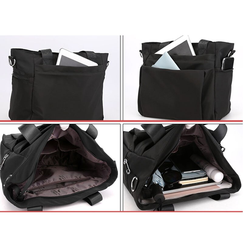 Borsa in Nylon impermeabile borse per Laptop grandi da donna borsa a tracolla borse per mamma di grande capacità borsa a tracolla Tote borsa principale