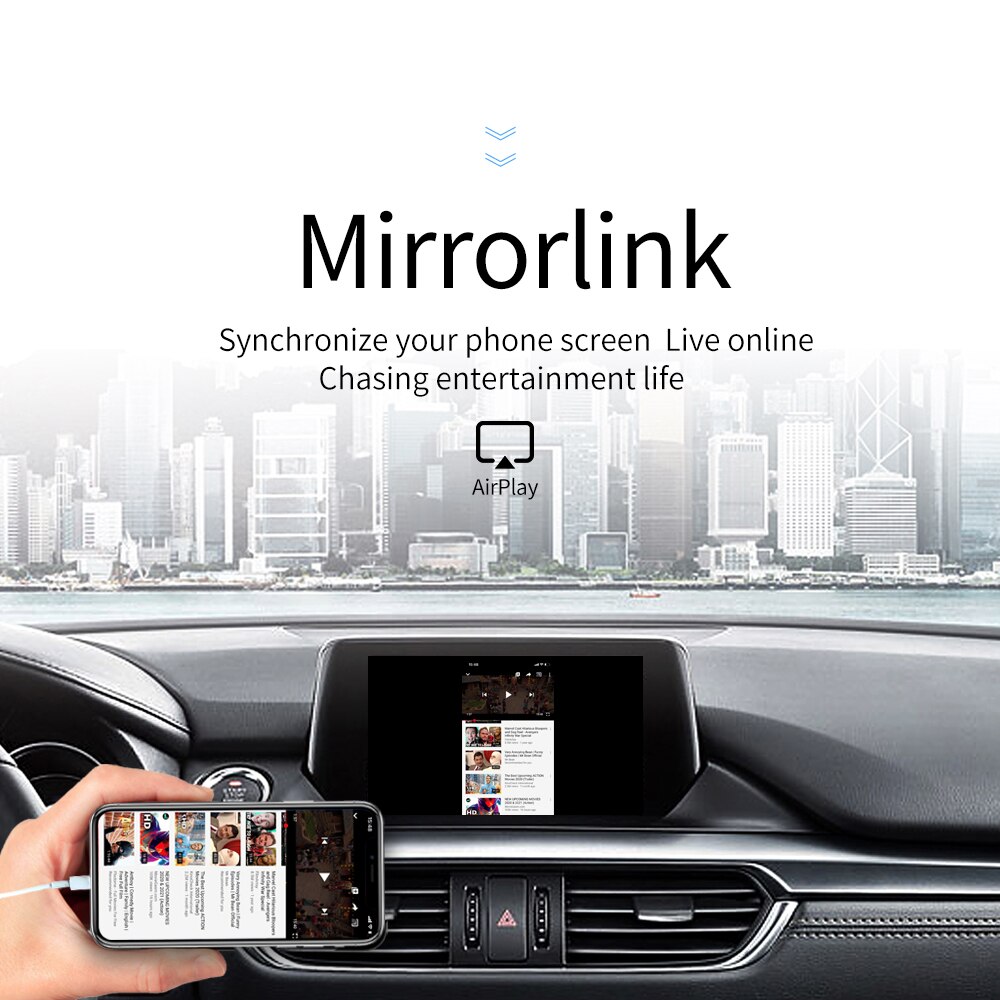 Carlinkit Wireless Smart Link Apple CarPlay Dongle for Android Navigation Player Mini USB Carplay Stick with Built-in Microphone