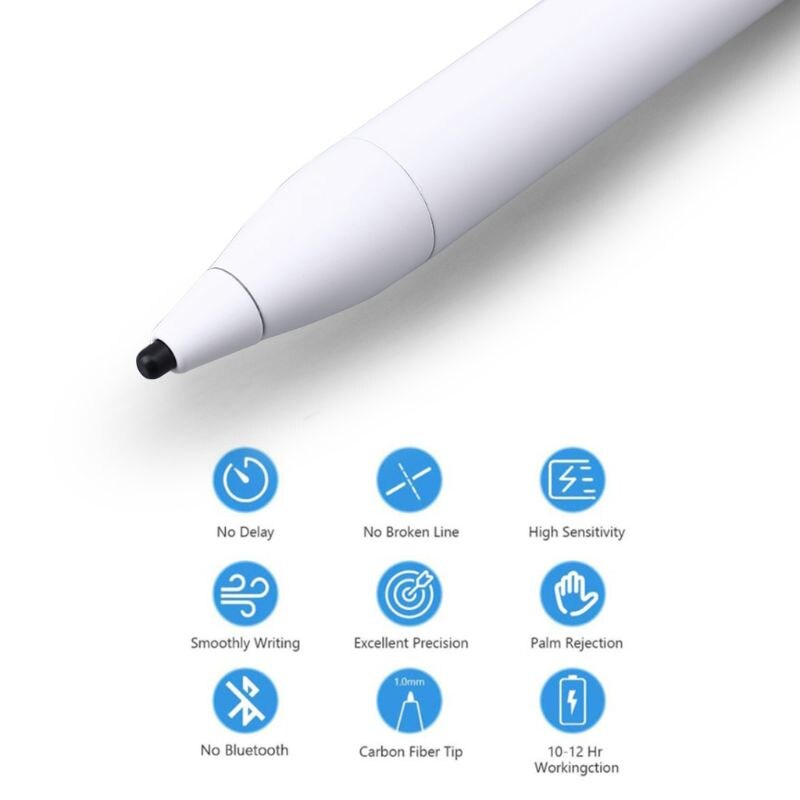 Stylet stylet pointe Fine stylet actif avec rejet de la paume sans aucune rayure pour i-pad et autres téléphones et-roid