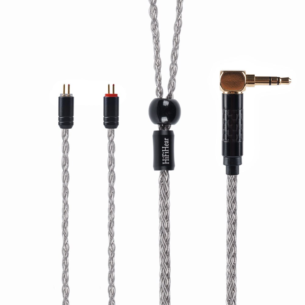 HiFiHear Audio Cable - 16 Core Plated Silver - MMCX/2Pin Connector - 4.4/3.5/2.5mm Plug