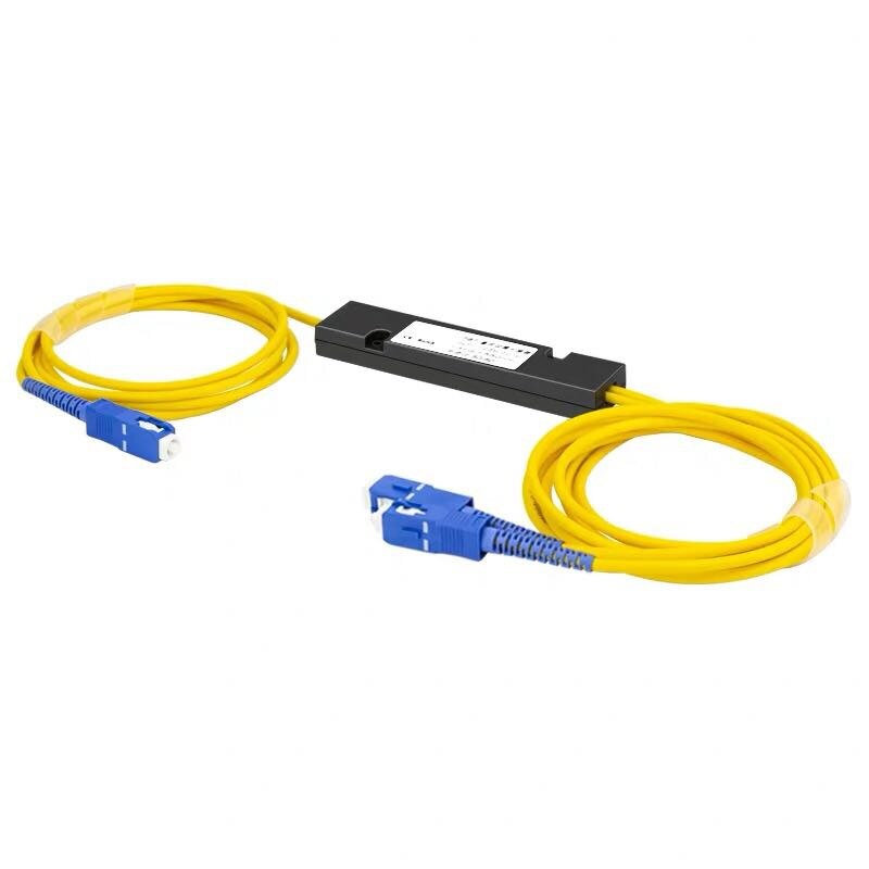 SC/UPC 1X2 PLC Singlemode Fiber Optical splitter FTTH PLC SC/UPC 1x2 PLC optical fiber splitter FBT Optical Coupler