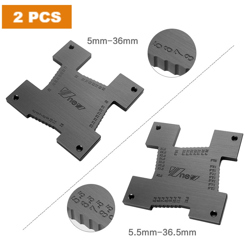 2Pcs High Precision Height Gauge 5-36.5mm Woodworking Router Table Electric Circular Saw Engraving Machine Measuring Tool Ruler: Default Title