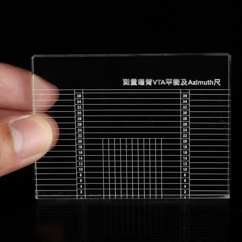 LP Vinyl Record Player Measuring Phono Tonearm VTA/Cartridge Azimuth Ruler Balance Cartridge Azimuth Ruler Headshell Turntable