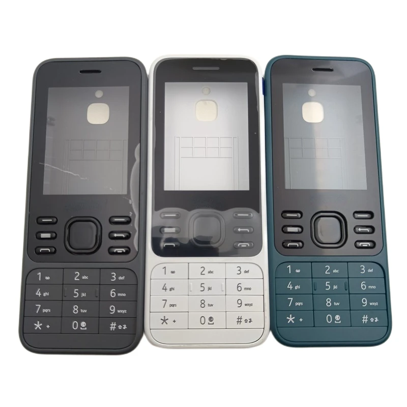Voll gehäuse Gehäuse Front rahmen Batterie abdeckung Englisch Tastatur Ersatzteile für Nokia 6300 4g