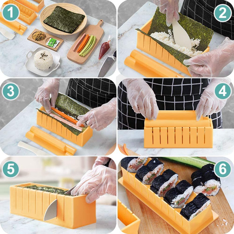 Sushi Maken Kit Sushi Maker Diy Sushi Maker Tool, Mallen Voor Maken Sushi Rijst Roll, sushi Maker Kit Voor Beginners