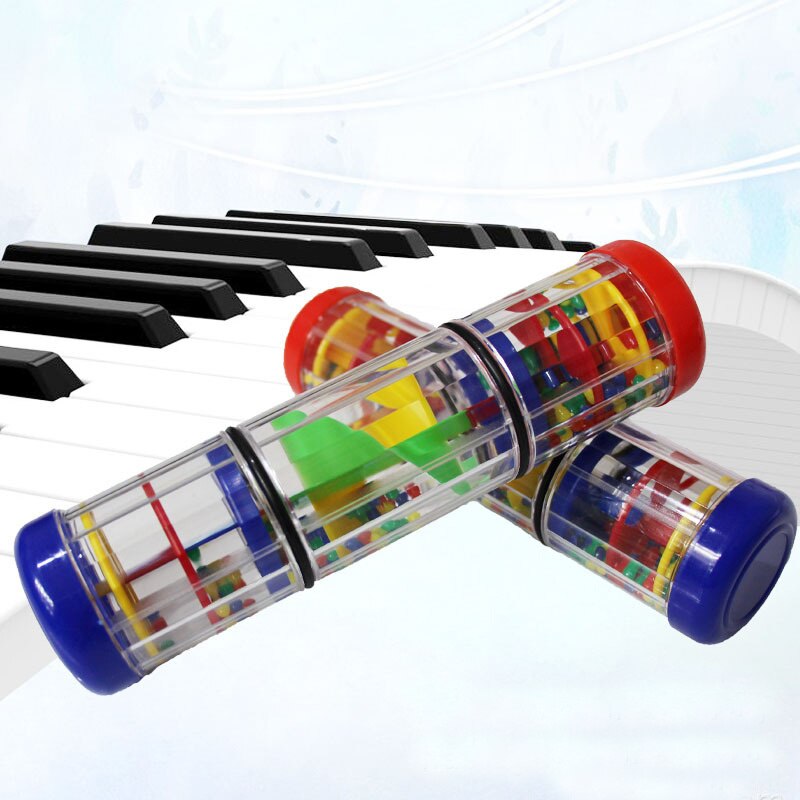 Orff Kinderen Slaginstrument Regen Geluid Buis Vroege Onderwijs Leermiddelen 2 Stukken Plastic Buis Regenboog Stok