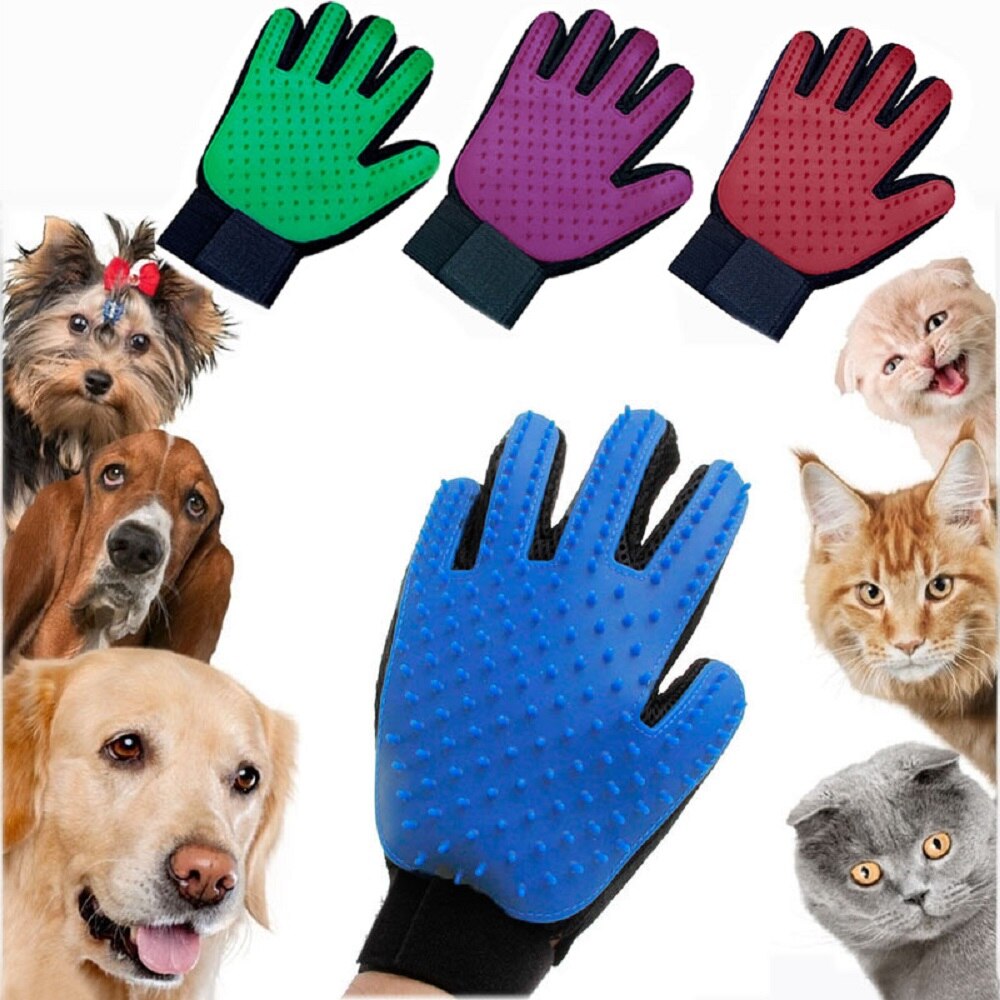 Gants de toilettage pour chat et chien, brosse pour éliminer les poils d&#39;animaux domestiques, peigne de nettoyage, gants de Massage