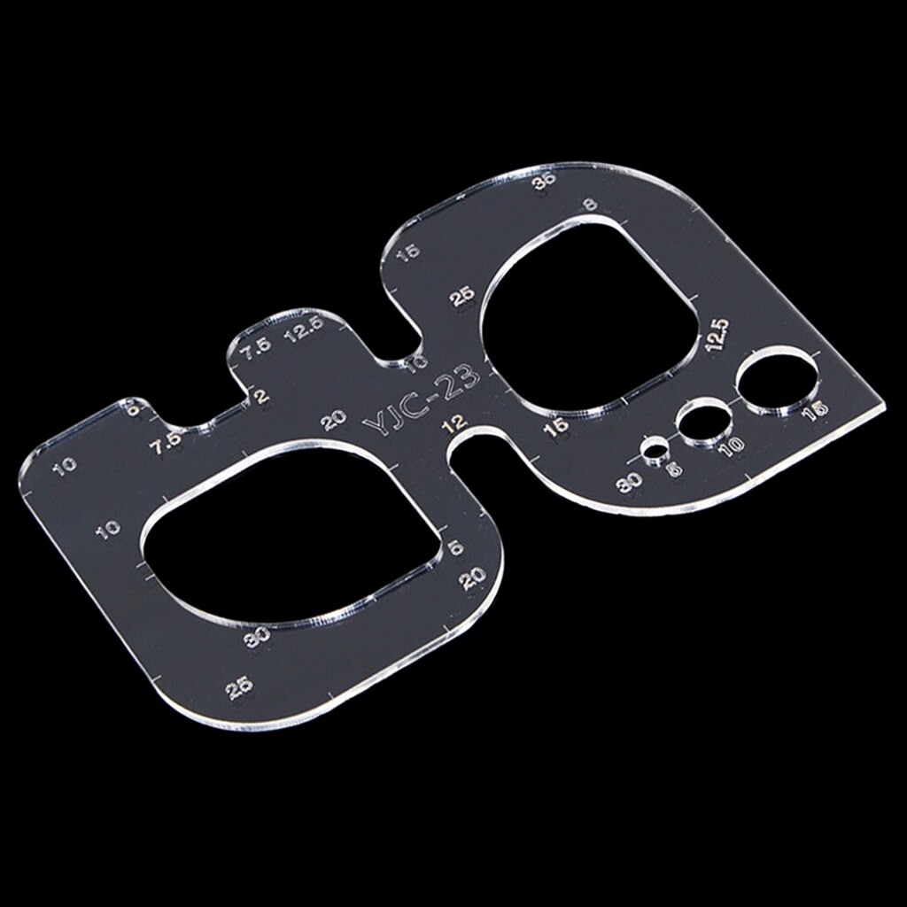 DIY Cutout Circle Corner Stitching Clear Acrylic Stencil Template Stamping