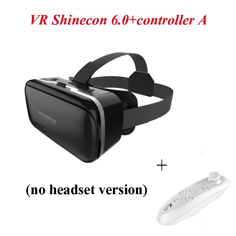 VR SHINECON 6.0 vr doos 2.0 3d vr bril virtual reality gafas bril google kartonnen Originele bobo vr headset Voor smartphone: 6.0 noear add A