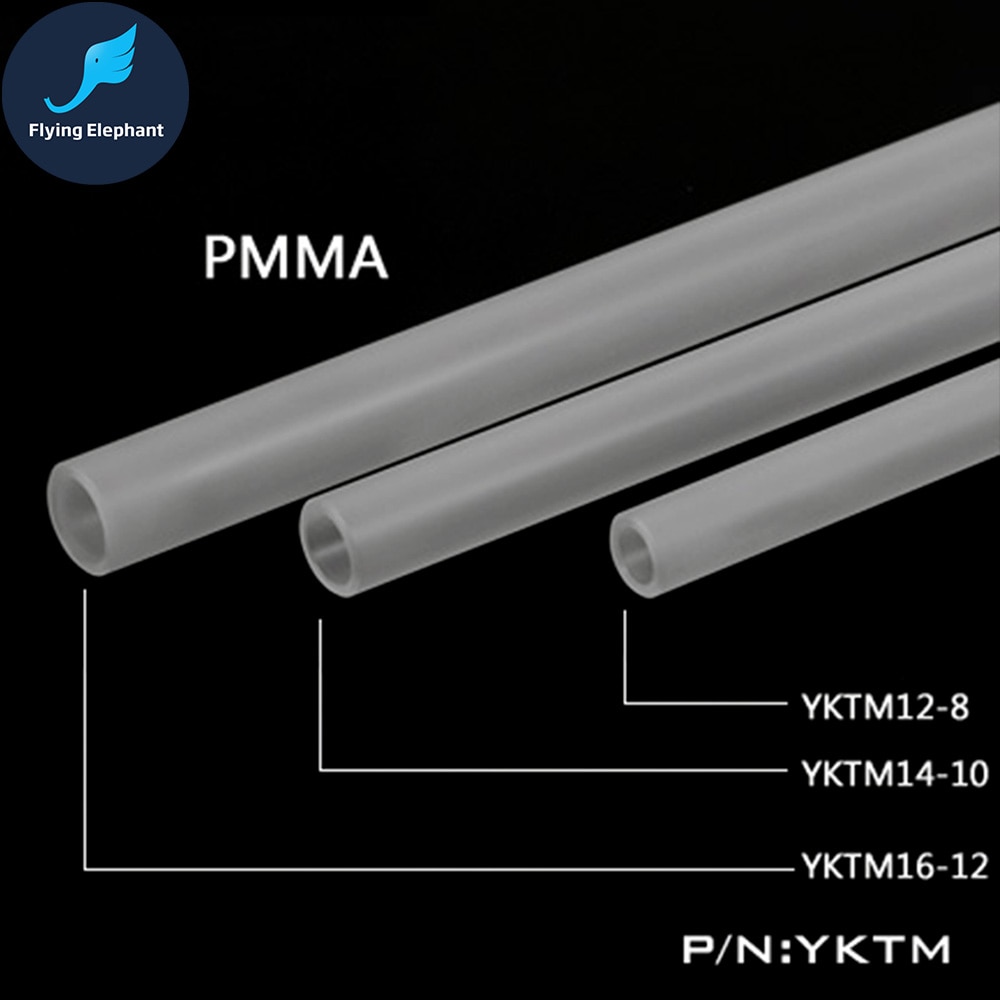 PMMA Frosted Buis Matte Acryl Buis OD 12mm 14mm 16mm Lengte 500mm