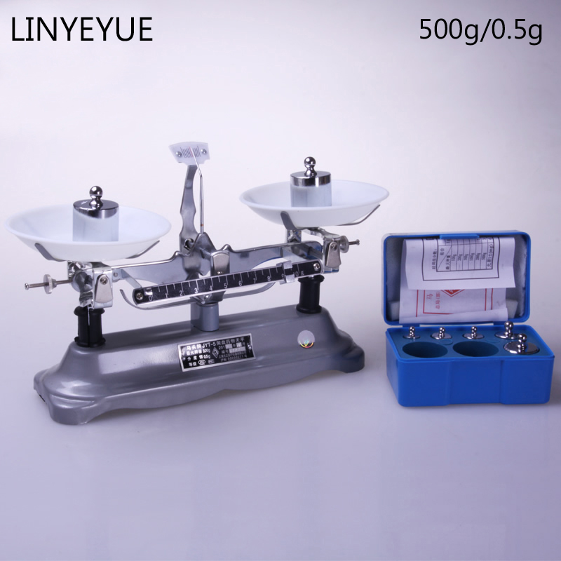 (500g/0.5g) Laboratory counter balance & weight sets Lab Balance Mechanical Scale