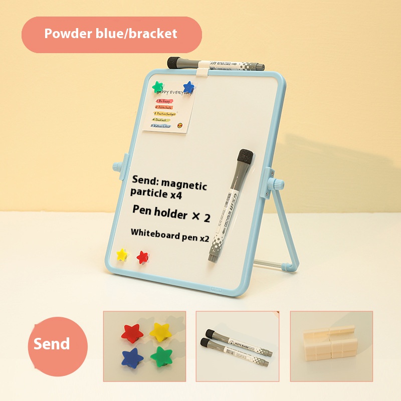 Funi Dubbelzijdig klein whiteboard Magnetisch uitwisbaar beugeltype Whiteboard Bureau Schrijfbord Hangend Educatief Graffiti Klein tekentafel Thuisbord Prikbord Tafel Notitiebord Uitwisbaar: 16*13 inchees / Optie 1