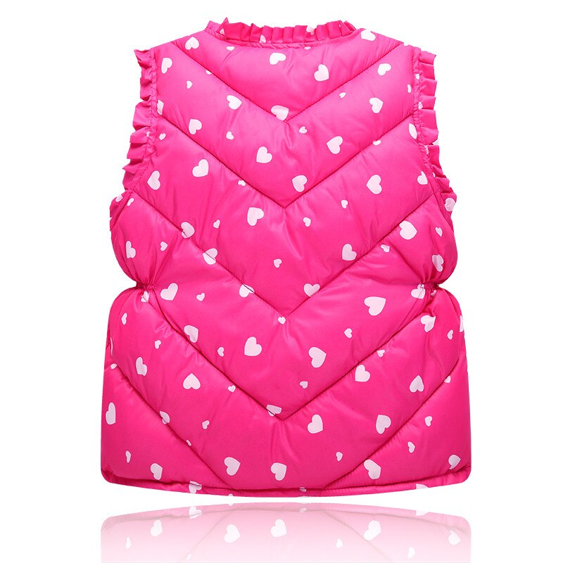 Höst vinter barn bär bomull tunn väst baby prinsessa dun ytterkläder flickor kappa kläder barn solid hålla värmen jacka
