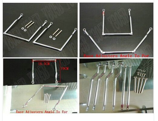 Chroom metalen zadel saddlebag guard bar voor honda shadow aero vt750 shadow aero vt750c 2004 mt-34