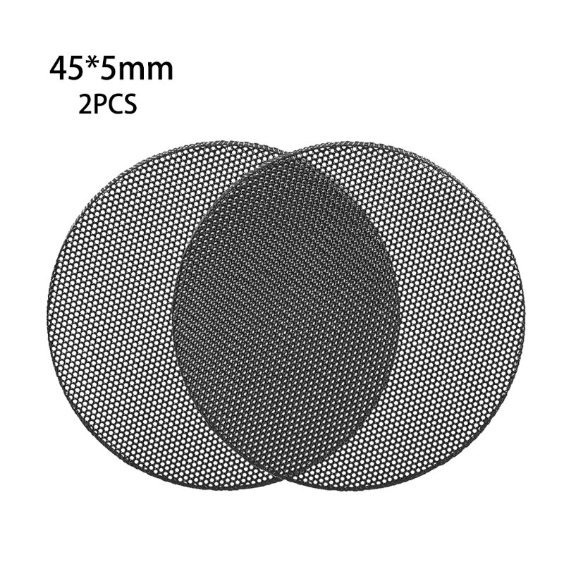 2Pcs Speaker Conversion Net Cover Car Audio- Decorative Circle Metal Mesh Grille 203A: Beige