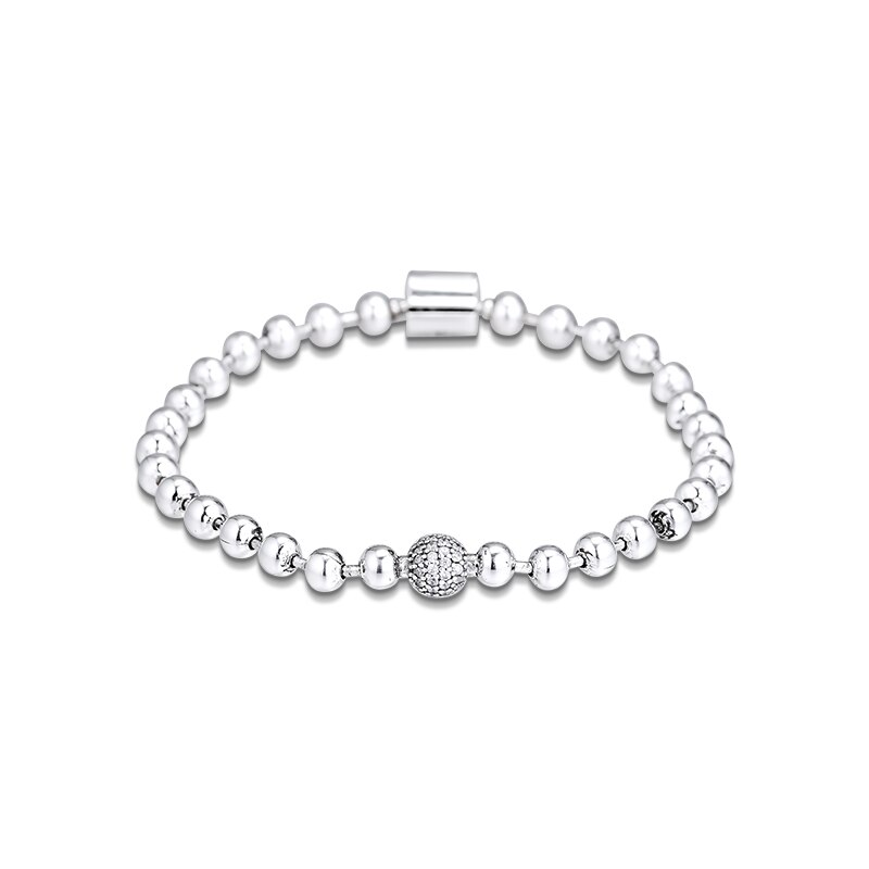 Ckk Armband Roze Steen Slider Armbanden Voor Vrouwen Pulseira Feminina Masculina Pulseras Mujer Zilver 925 Sterling Sieraden