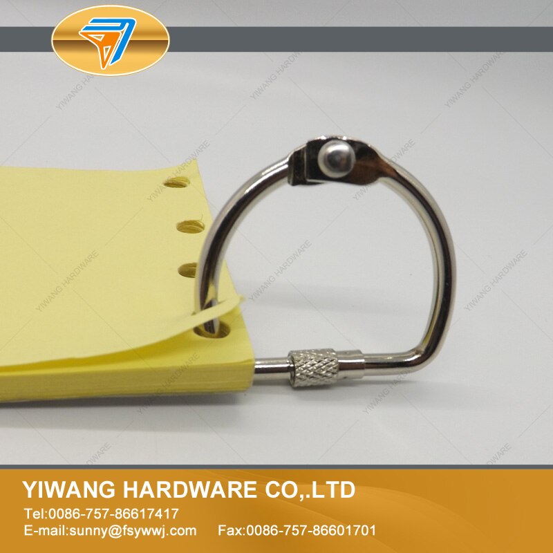 Kina billig tillverkare direkt bra d-ring nyaste attraktiva gängad bindningsring nickelplätering hängande ring