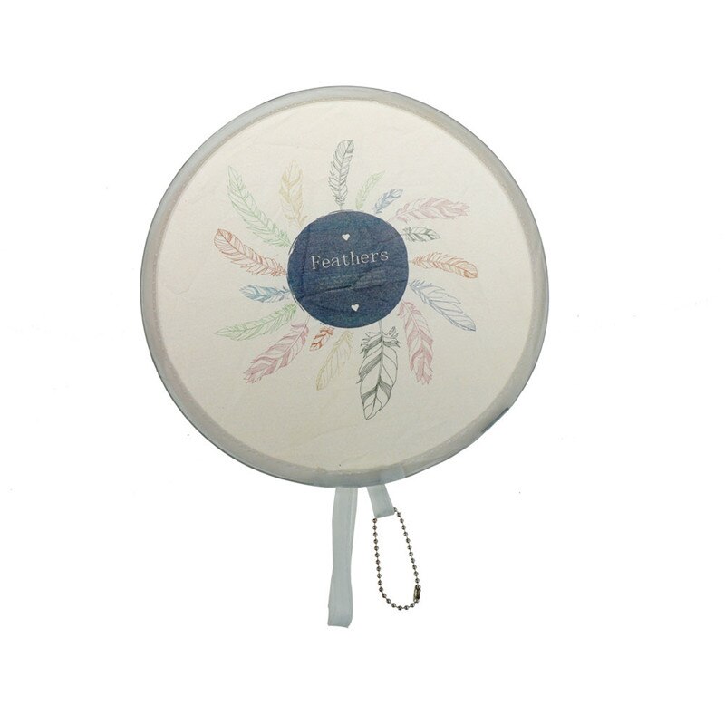 1Pc Draagbare Ronde Japanse Stijl Vouwen Fans Hand Fan Voor Wedding Party