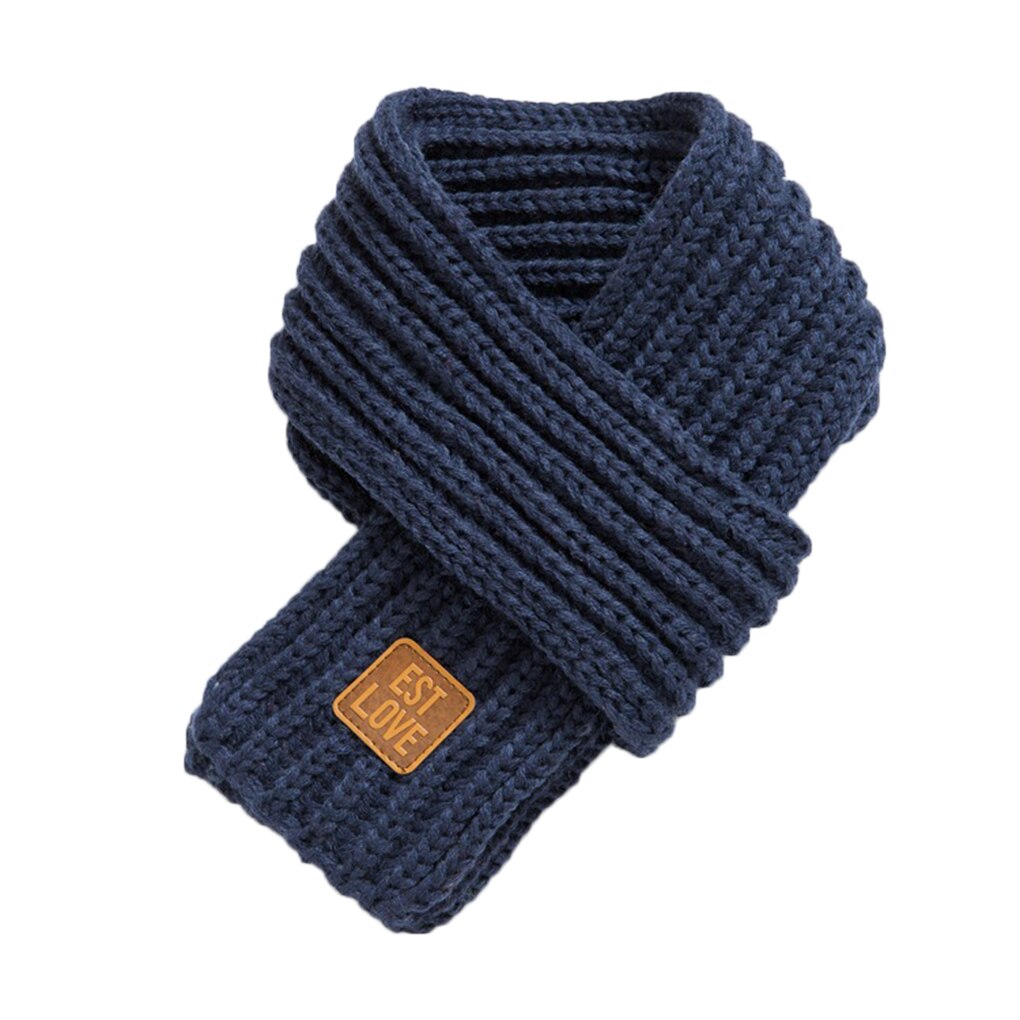 Bufanda tejida de invierno para niños y niñas, bufanda para bebés con pompón y cuello cálido, bufandas tejidas con cuello de lana: NO.9