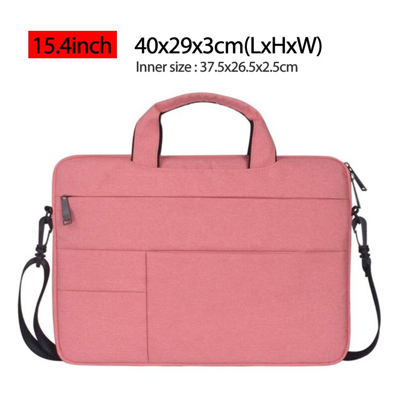 Bolso de negocios para ordenador portátil de 15,6 pulgadas, maletín para ordenador portátil, impermeable, para viaje, 13, 14 x a67c: Pink 15.4inch