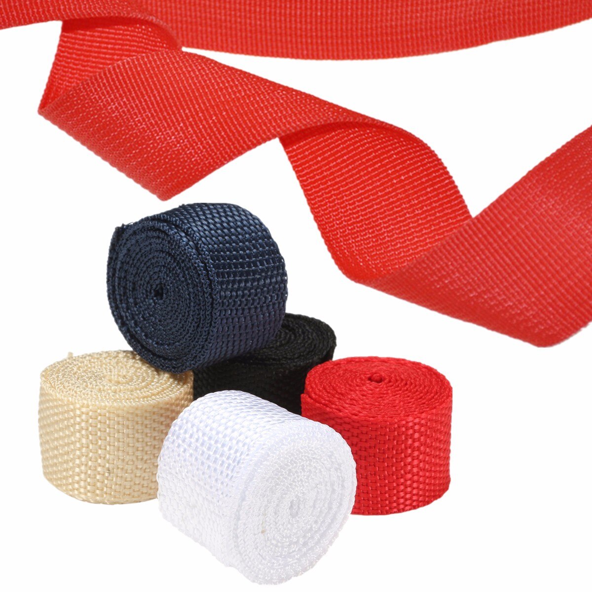 25 x 1000mm nylon nauha diy reppu askartelu kiinnitysteippi tee itse ompeluvyöt kodin sisustukseen laukun osat nauhanauha