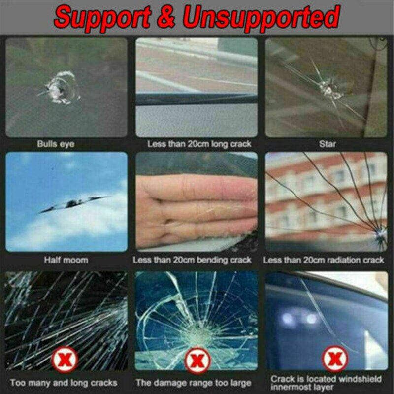 Equipment Fluid repair Resin Transparent Automotive Windshield Glass Crack