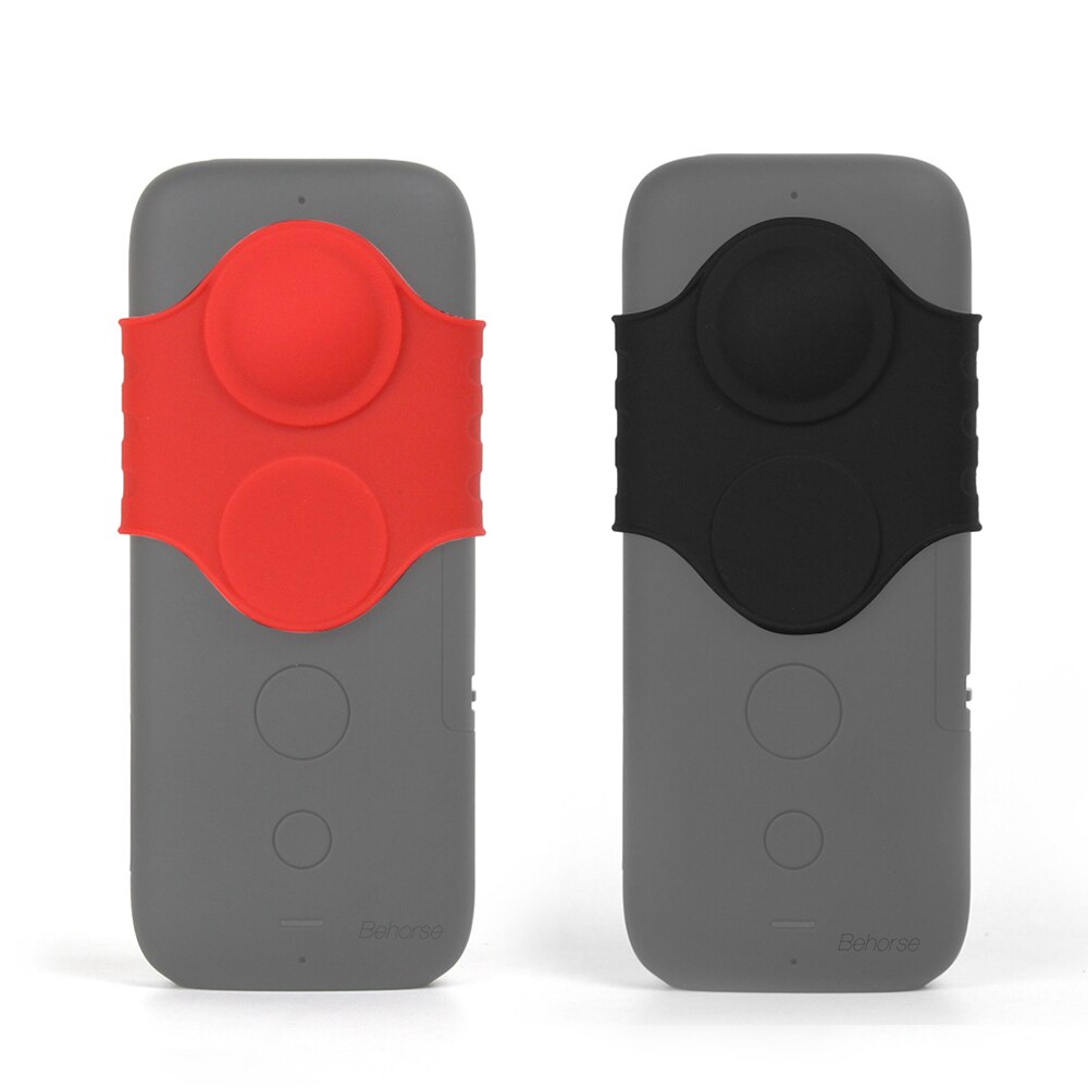 Fisheye Lens Cover Voor Insta360 One X Siliconen Case Zwart/Rode Lens En Screen Protector Anti-Krassen camera Accessoires