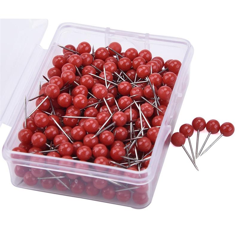 500Pcs Ronde Hoofd Dressmaking Pins Rvs Pins Borduren Patchwork Pins Gereedschap Naaien Naald Diy Naaien Accessoires