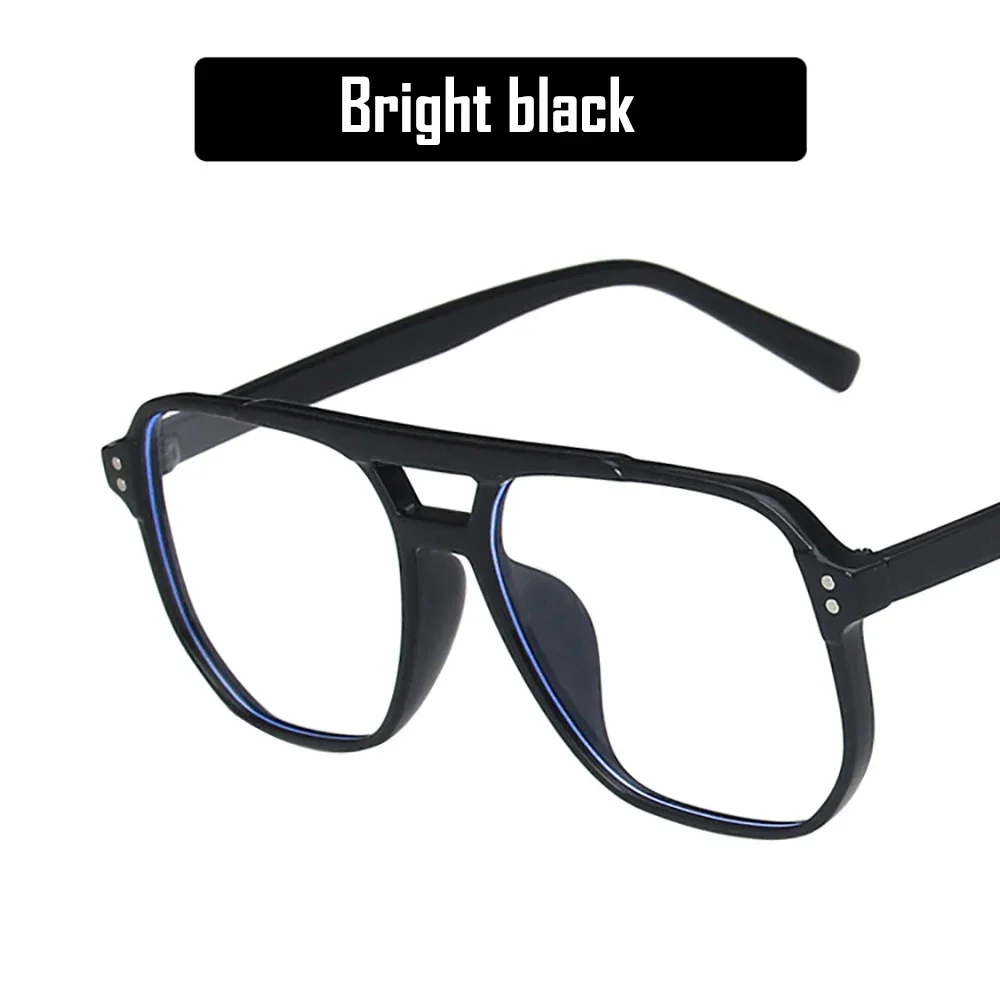 KLASSNUM 2026 gafas de protección contra luz azul para hombres y mujeres, gafas transparentes para ordenador, montura grande, gafas Retro, gafas cuadradas: Caqui