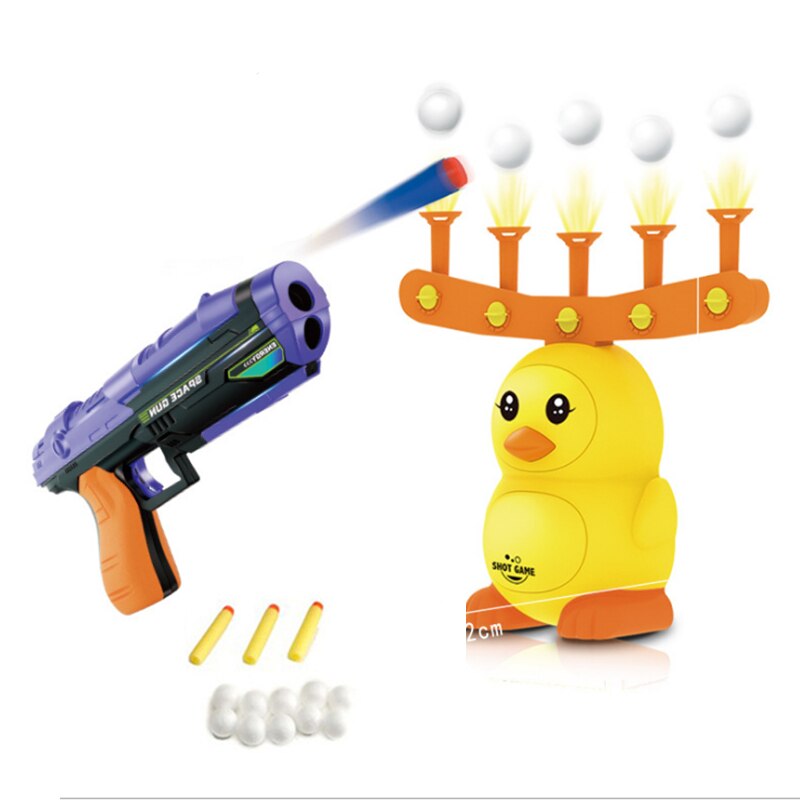 Shooting Games Kit DUCK Electric Floating Dart Target Practice Flying Ball Toys With Floating Ball Gun Toy for Adults Kids: Toy gun E