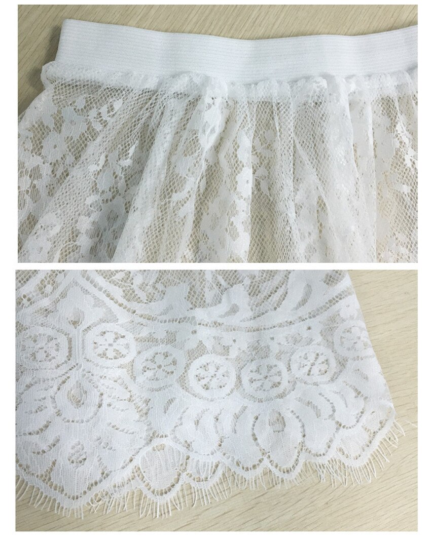 women lady's Lace slim Half Slips body slip mini slips Underskirt tulle pleated womens style