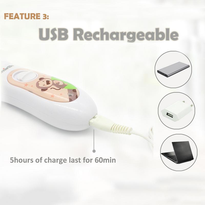 Baby Veiligheid Tondeuse Waterdicht Ultra-Stille USB Oplaadbare Professionele Kapsels Tondeuse Voor Baby Kinderen Kids